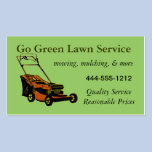 Lawn Service Business Card with mower customisable business cards