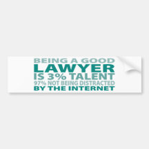 Lawyer 3% Talent Bumper Stickers