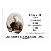 Lawyer (Ambrose Bierce The Devil's Dictionary) Post Card