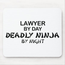 Lawyer Deadly Ninja by Night Mousepad