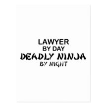 Lawyer Deadly Ninja by Night Postcards
