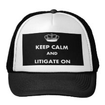 Lawyer/Law Student Gifts "Keep Calm Litigate..." Mesh Hat