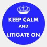 Lawyer/Law Student Gifts "Keep Calm Litigate..." Sticker