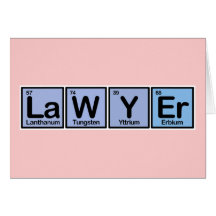 Lawyer made of Elements Greeting Card