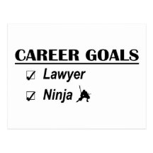 Lawyer Ninja Career Goals Post Cards