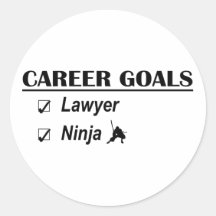 Lawyer Ninja Career Goals Stickers