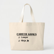 Lawyer Ninja Career Goals Tote Bags