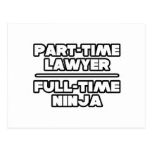 Lawyer / Ninja Postcard