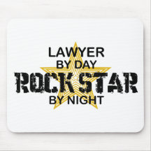 Lawyer Rock Star by Night Mousemat