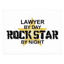 Lawyer Rock Star by Night Post Cards