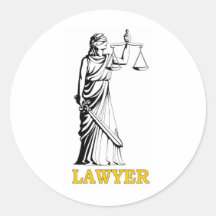 LAWYER ROUND STICKERS