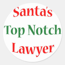 Lawyer Top Notch Round Sticker