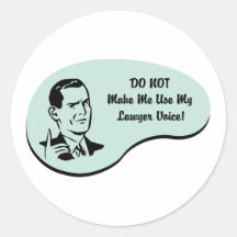 Lawyer Voice Round Sticker