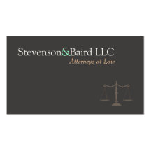 Lawyers Justice Scale Logo  Business Card