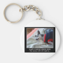 Lazy Unfocused Dog Key Chains