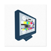 LCD Plasma TV Television Test Pattern Canvas Prints