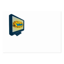 LCD Plasma TV Television Wham Business Card Template