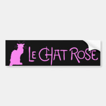 Le Chat Rose Bumper Sticker