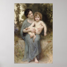 Le Jeune Frère (Little brother) Bouguereau Posters