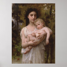 Le Jeune Frere (The Little Brother) Bouguereau Print