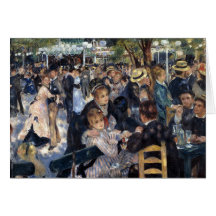 Le Moulin de la Galette by Pierre Auguste Renoir Greeting Cards