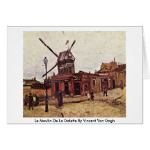 Le Moulin De La Galette By Vincent Van Gogh Cards