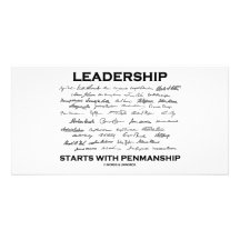 Leadership Starts With Penmanship (Signatures) Photo Cards