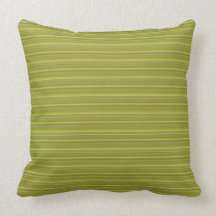 Leaf Green Striped American MoJo Pillow