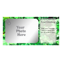 Leaf Music Pattern PhotoCard Template Personalized Photo Card