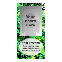 Leaf Music Pattern Vertical PhotoCard Template Photo Card Template