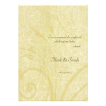 Leafy Flourish Crackled Invitation