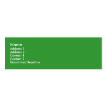 Leafy Treehugger Skinny Profile Cards Business Card Template