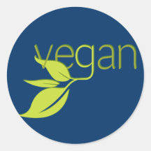 Leafy Vegan Round Sticker