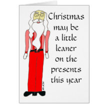 Lean Santa Christmas Greeting Card