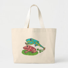 Leap Frog Tote Bags