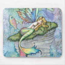 Leaping Carp Mermaid Fish Mousepad