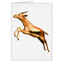 Leaping Gazelle Greeting Cards