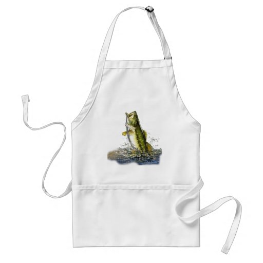 Leaping largemouth bass apron