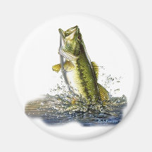 Leaping largemouth bass magnets