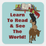 Learn To Read Square Sticker