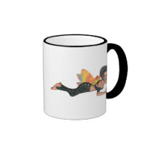 Leather-Clad Rainbow Wing Biker Pixie 3D Coffee Mug