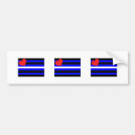 LEATHER FLAG BUMPER STICKER