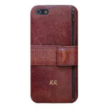 Leather Personal Organiser Effect on iPhone 5 Case