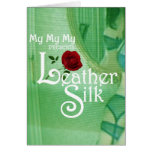 Leather Silk Cover Greeting Card
