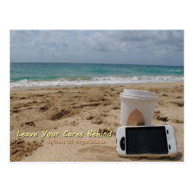 Leave Your Cares Behind Post Cards