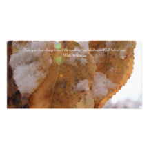 Leaves in Autumn Customised Photo Card