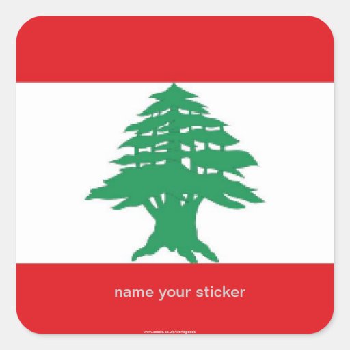Lebanon lebanese flag sticker