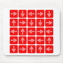 LED Arrow Square Red Mousepad