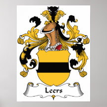 Leers Family Crest Poster