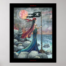 Left behind Gothic Pirate Poster Fantasy Art